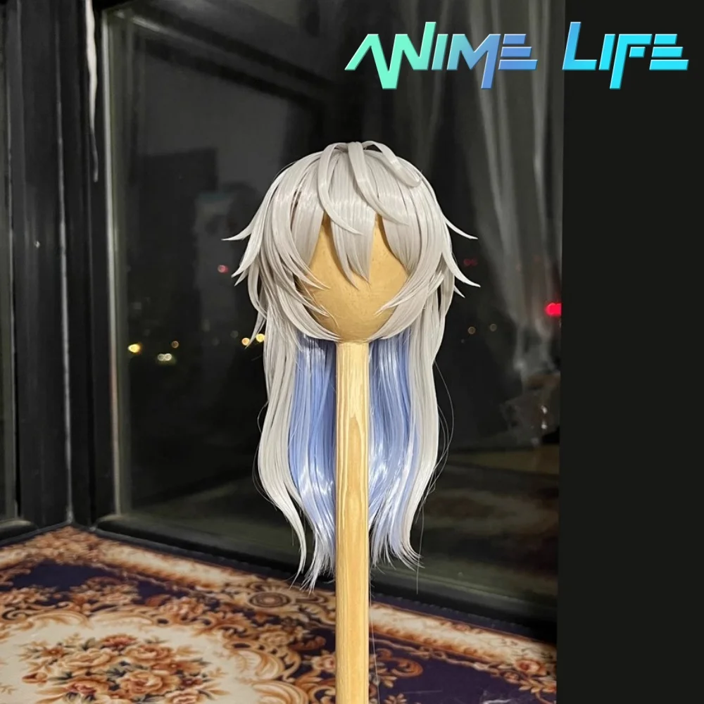 

Game Honkai: Star Rail Sunday Role Cos Handmade Silver Grey Blue Hair 1/3 1/4 1/6 BJD Hair Wig Cosplay KN Gift