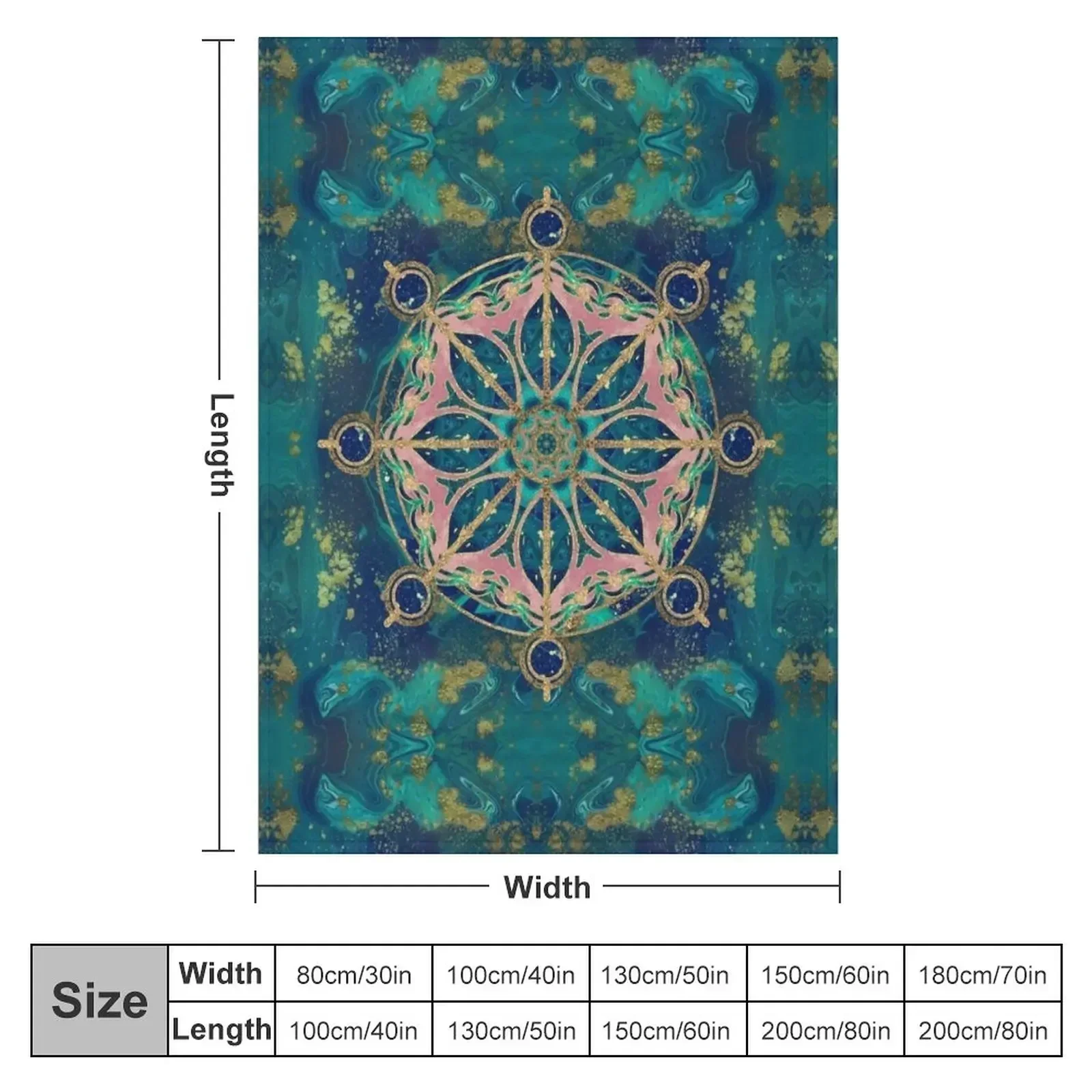 New Dharma Wheel - Dharmachakra Gemstone & Gold Throw Blanket Softest for winter Flannel Decorative Sofa Tourist Kid'S Blankets