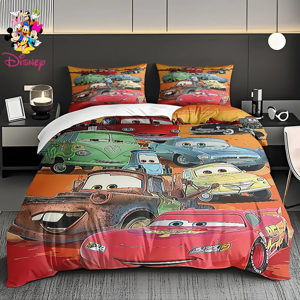 

2/3 шт., комплект пододеяльников с автомобилями Диснея без наполнителя, украшение для общежития и спальни, одинарный, двойной, большой размер, домашний текстиль