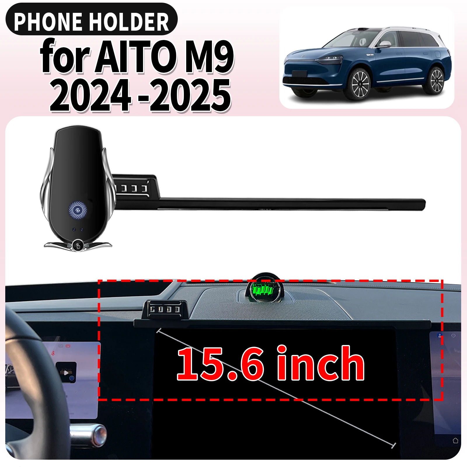 

fit for AITO M9 2024 2025​​ Screen Base Mount Phone Holder Dedicated Clip-On Navigation Bracket Car​​ accessoires