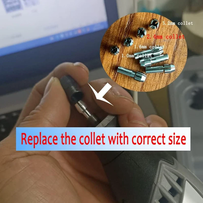 Brocas de enrutador de grabado de acero, vástago de 3/32 pulgadas, 6 piezas, ámbar Oliva, para herramientas rotativas (brocas de tallado de 2,3mm)