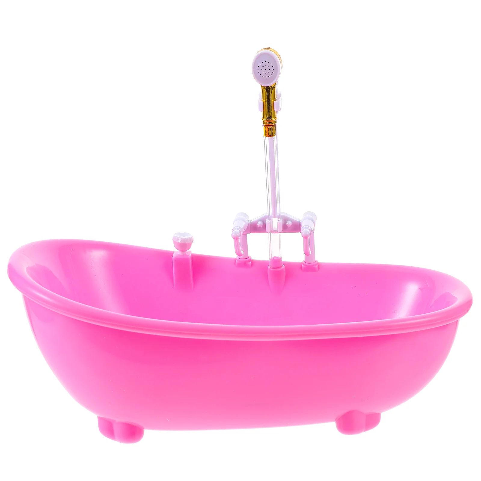 Miniature Toys Shower Bucket Accessories Electric Bathtub Bathing Pink Pool Work