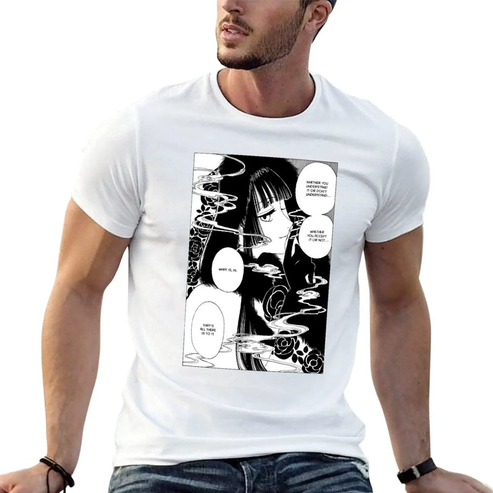 

Футболка с цитатой xxxHolic-Ичихара, незаменимая футболка, хлопковая футболка, мужская футболка