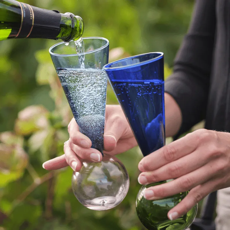 Colored champagne glass gift box, niche special-shaped glass