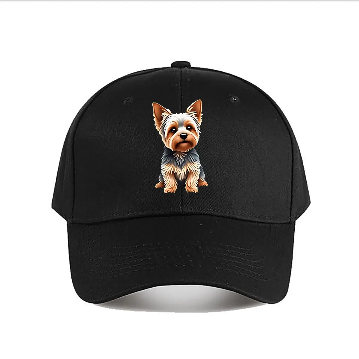 Lifelike Yorkshire Terrier Plush Toy Baseball Cap Fashion Men Sunhat Women's Outdoor Sports Snapback Cap