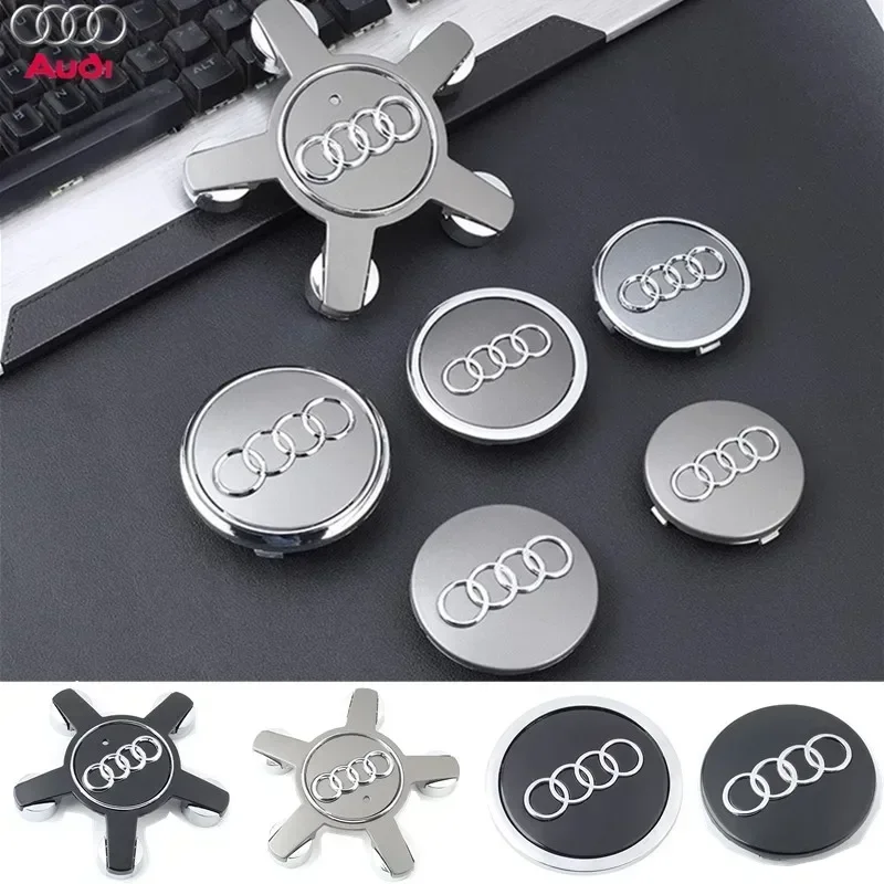 Car For Audi 4PCS 60/61/68/69/77/135mm For Wheel Center Cap Car Hub Caps Fit For Audi A4 A6 A8 A3 A5 Q5 Q7 RS4 RS5 C5 S3 S5 Q3 A