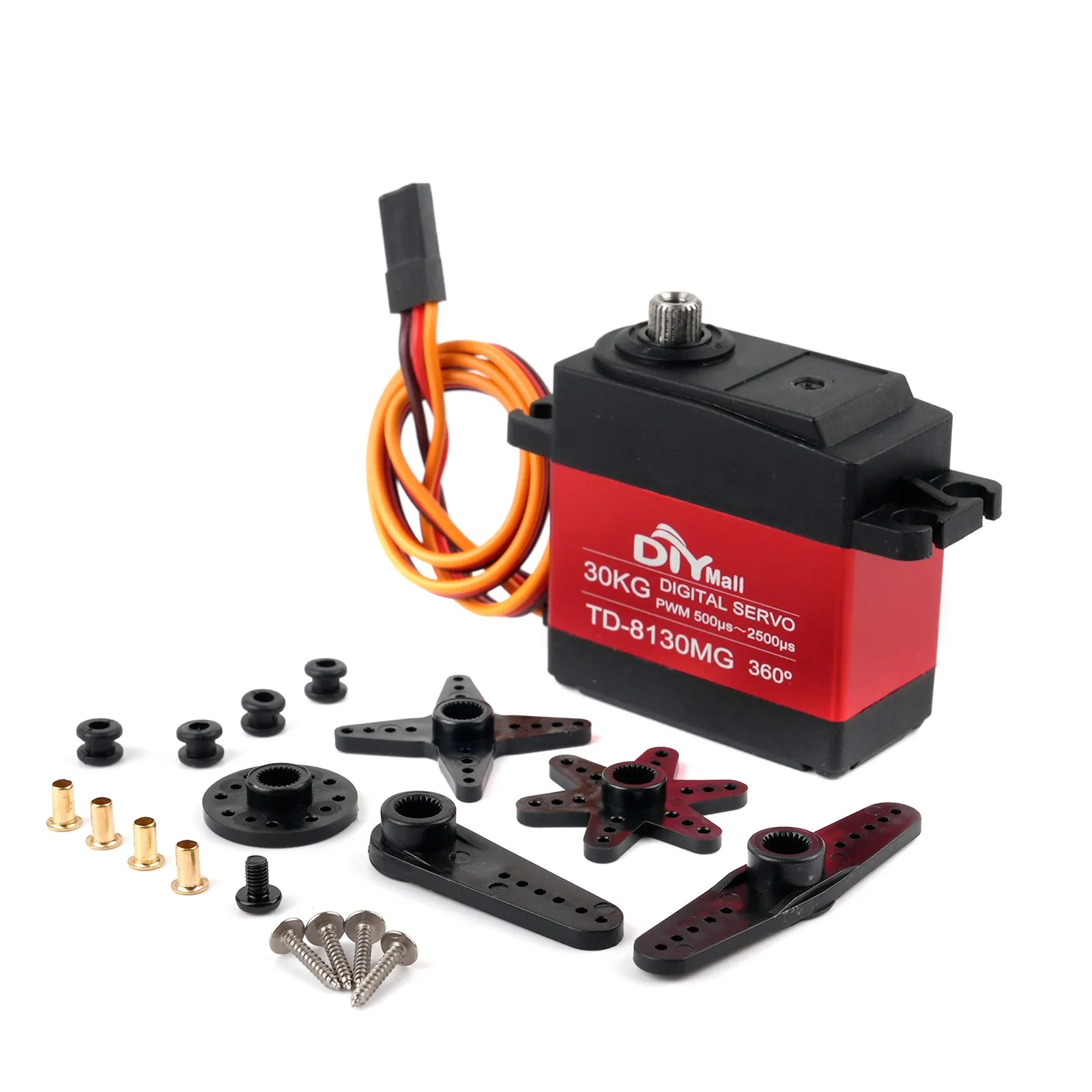 Digital Servo 30kg TD-8130MG High Torque Waterproof Full Metal Case Steering Actuator for DIY RC Car Robot Airplane Replacement