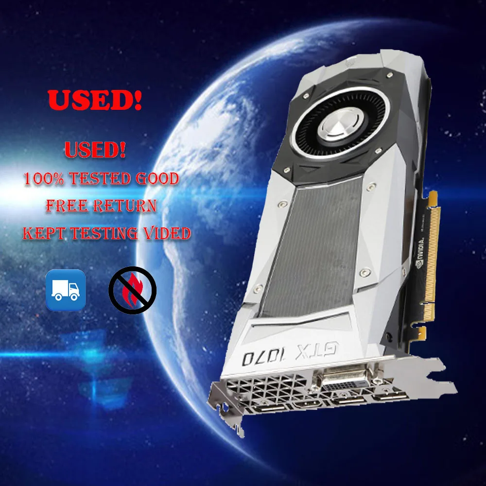 การ์ดจอ GPU สำหรับเล่นเกม1070Ti 8GB, การ์ดจอ GeForce GTX1070 GTX1070Ti กราฟิกเกมคอมพิวเตอร์ตั้งโต๊ะ