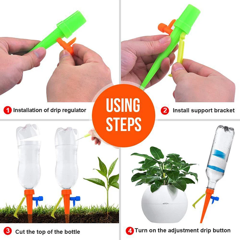 Garden Auto Drip Irrigation Watering System Automatic Watering Spike for Plants Flower Indoor Household Waterer Bottle Drip