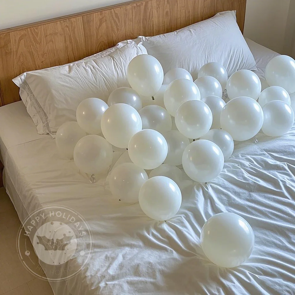 

Wholesale of Pure White Balloons Different Sizes Balloon Decorations for Babie Children's Birthday Parties Wedding Wreaths Arch