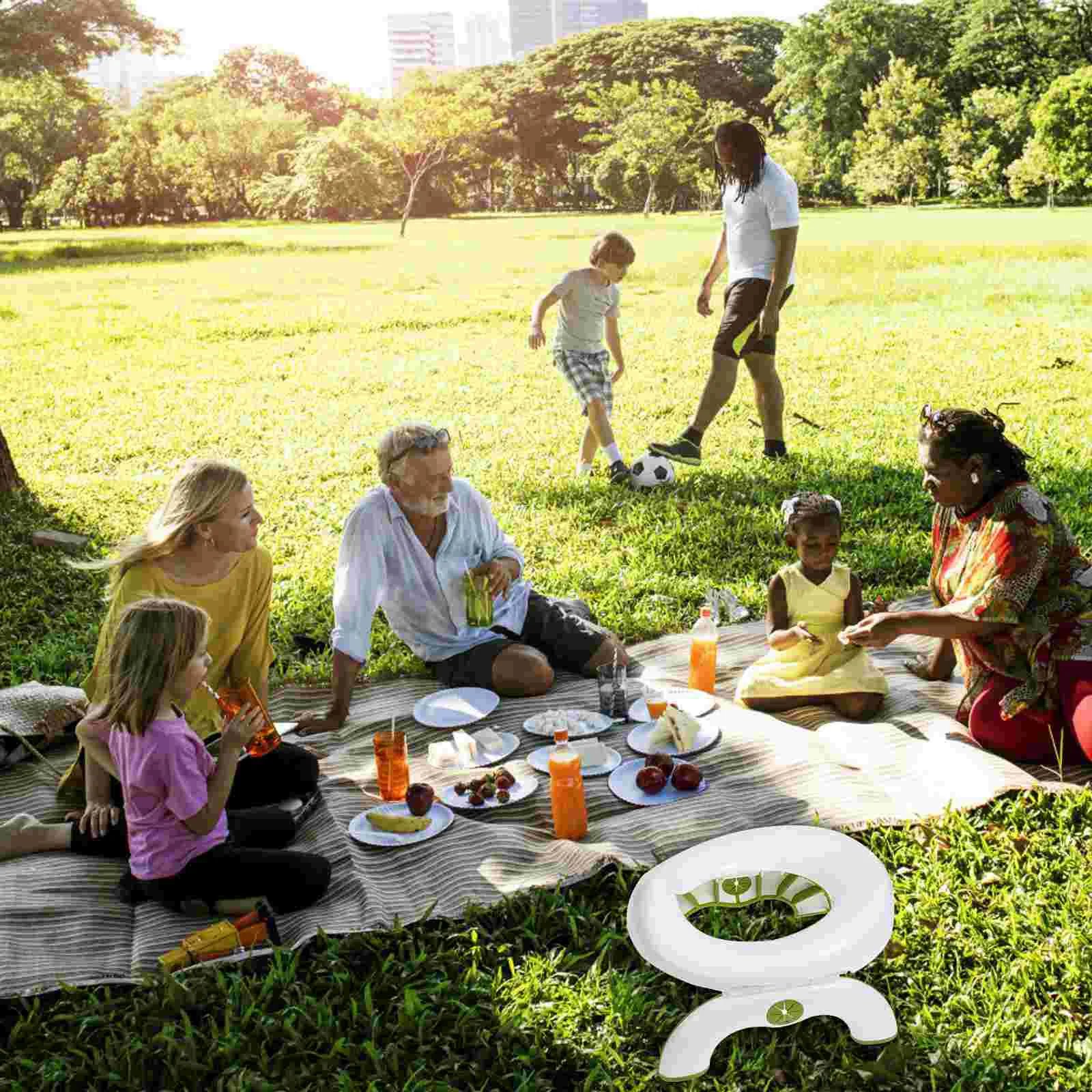 Orinal portátil, asiento de entrenamiento, inodoro de viaje plegable, uso en coche al aire libre para niños, Color verde, sanitario seguro para niños y niñas