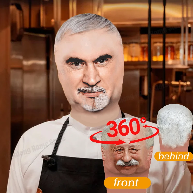 

360° Show Funny Face Mask Double-sided Full Face Balaclava Sun UV Protection Halloween Cosplay Costume Party New Year Gifts