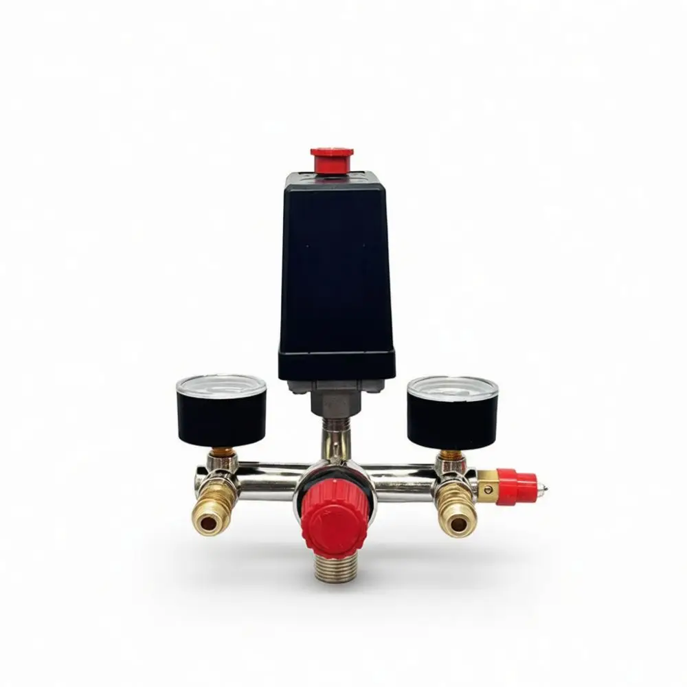 Heavy Duty Air Compressor Switch Manifold Bracket For ZY Pump Replacement Parts Single Hole Pneumatic Pressure Control