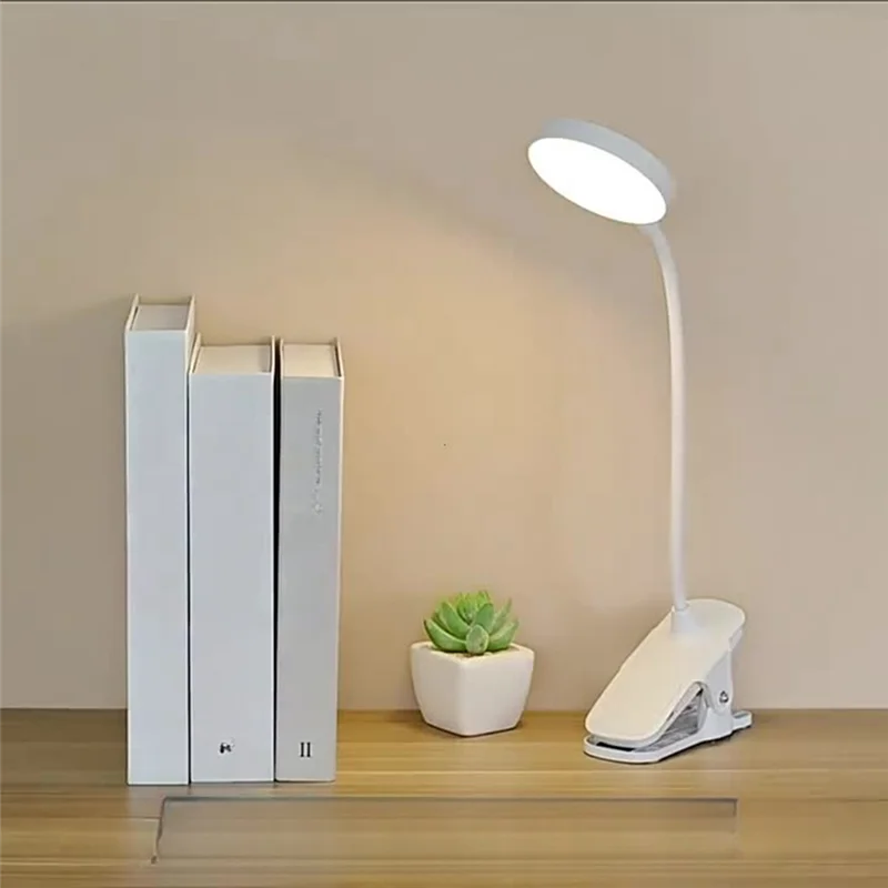 ABXF-3 レベル調光クリップオンランプ LED ブックライト - ベッド & デスク用の柔軟なグースネック読書灯 - 目に優しいナイトライト