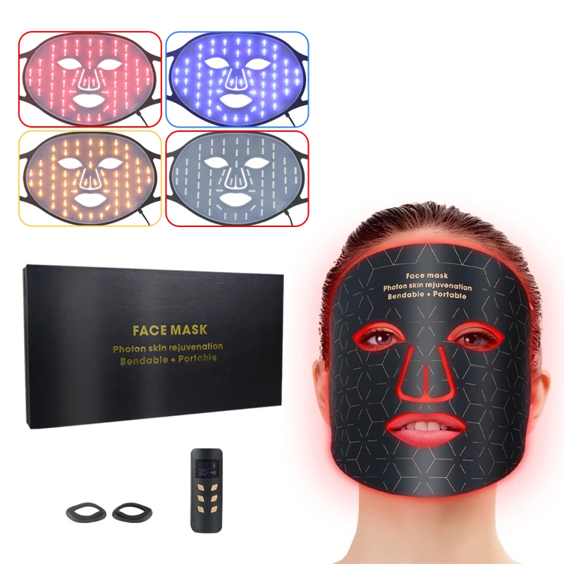 Professional Red And Nir Silicone Female Mask Led Color Light Therapy Led Facial Masks Beauty Soft Silicone Facial Mask