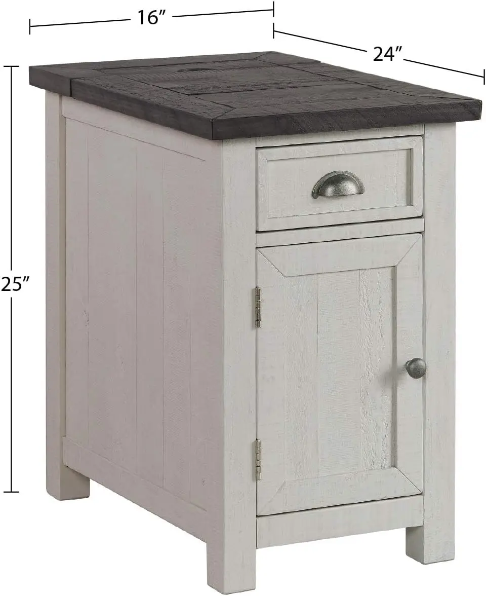 Martin Svensson Home Montery Chair Table, branco com top cinza