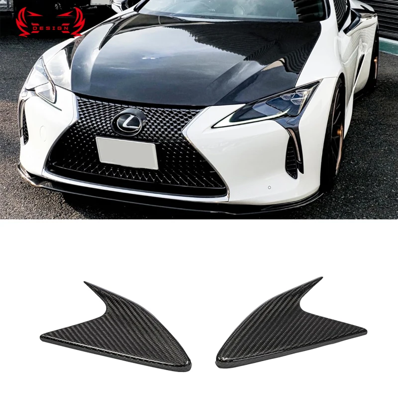 Front Bumper Head Light Inner Panel Canards For Lexus LC500 LC500H Wholesale Dry Carbon Fiber Bodykit