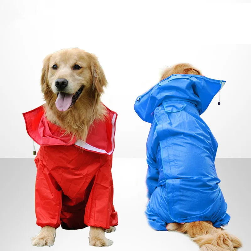 Big Dog Raincoat Large Dog Outfit Jumpsuit Waterproof Clothing Samoyed Husky Labrador Golden Retriever Dog Clothes Dropshipping