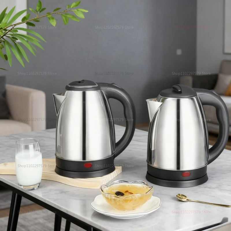 غلاية كهربائية بسعة كبيرة 2.0 لتر من الفولاذ المقاوم للصدأ، غلاية مياه محمولة سريعة الغليان مناسبة للأجهزة الذكية للمكتب المنزلي
