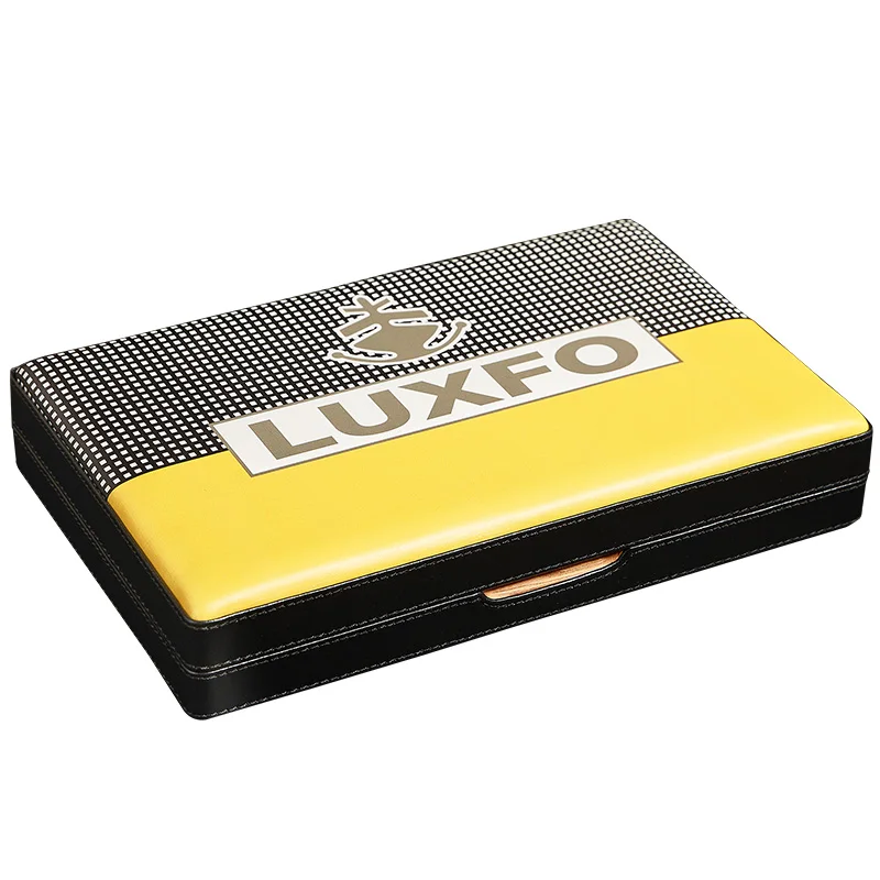 

LUXFO Cedar Wood Cigar Humidor Box Portable Travel Cigar Case W/ Humidifier Hygrometer Cigar Humidor LUXFO Box For Cigars