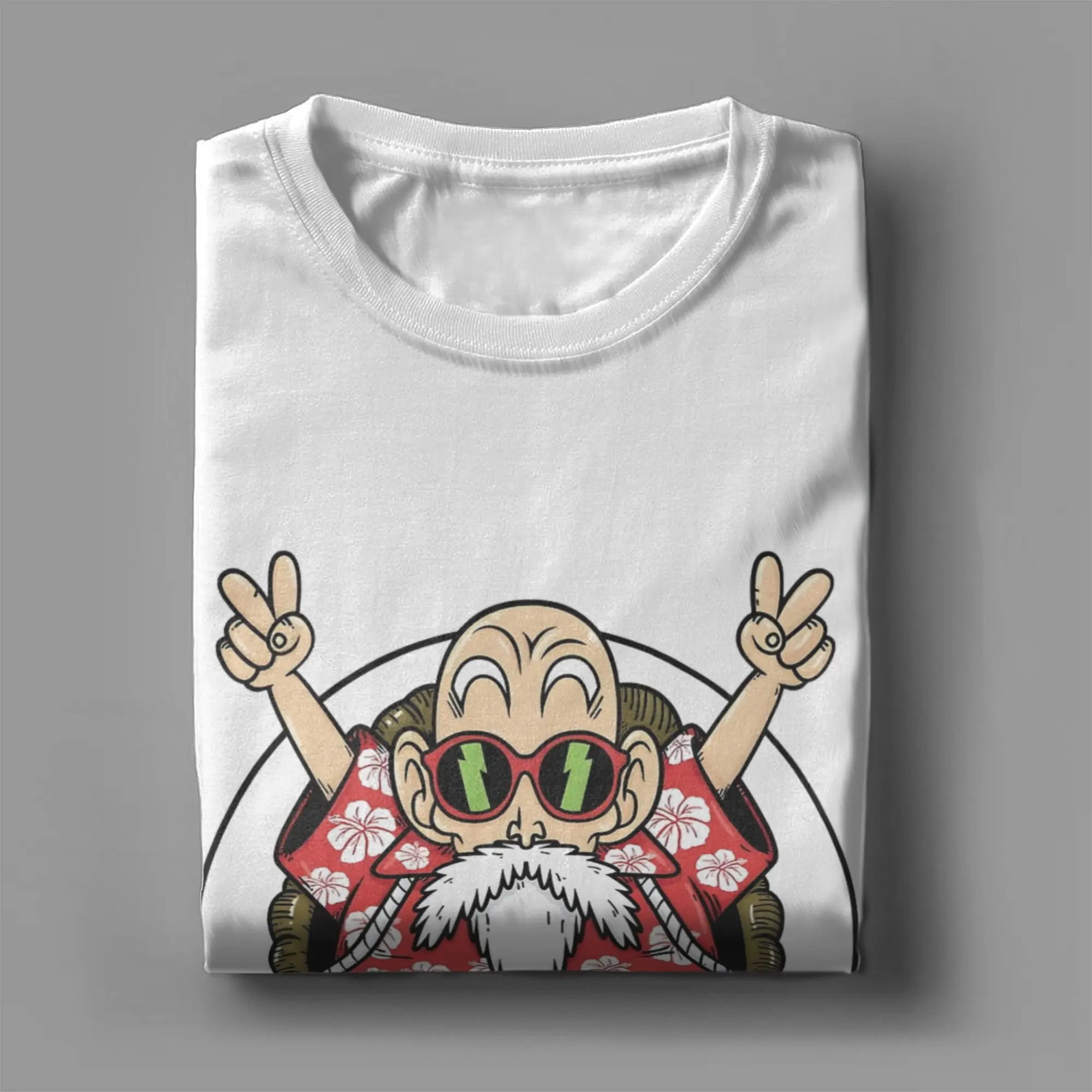 Dragon Ball Master Roshi Manga T-Shirts for Men Women Fashion Pure Cotton Tees Crew Neck Short Sleeve T Shirt Summer Tops