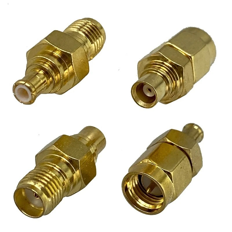 SMA Male to MCX Female Adapter RF Coaxial Connector SMA Plug to MCX Jack 50 Ohm for Antenna