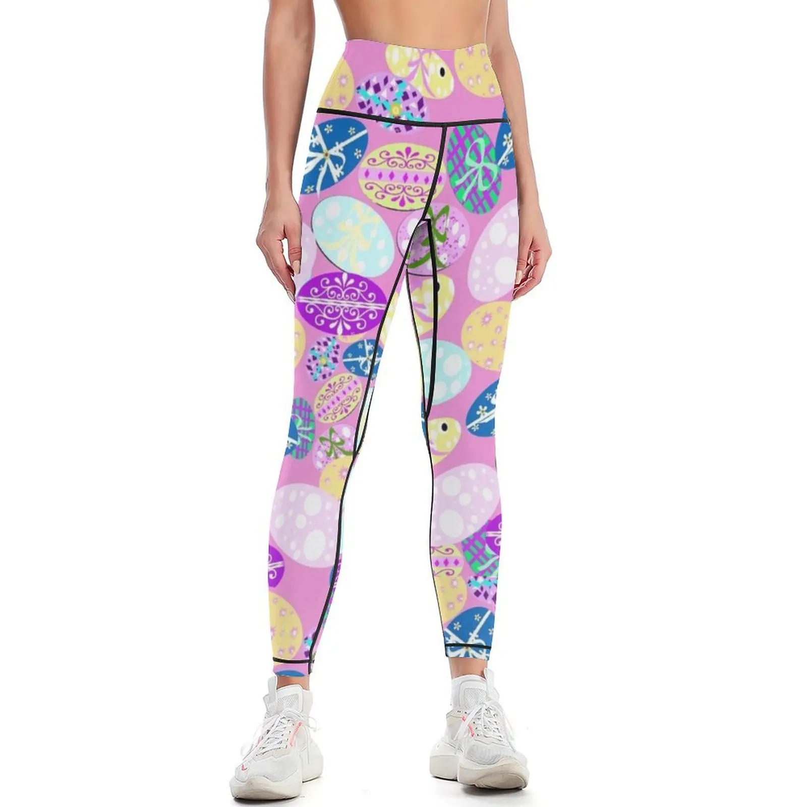

EASTER EGGS Leggings high waist Women's gym Tight fitting woman gym wear Womens Leggings