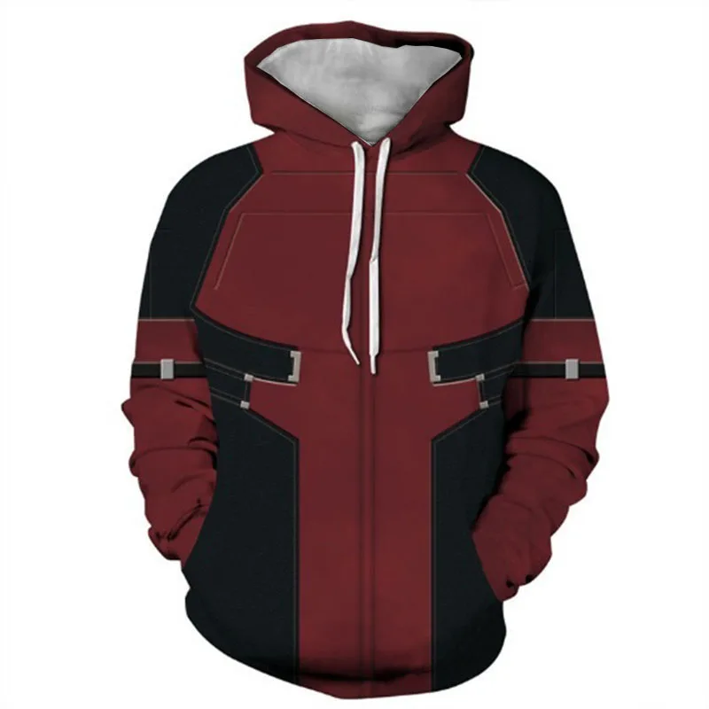 New Marvel Movie Wolverine Deadpool 3D Printed Men's Hoodie Fashion Street Hip-Hop Style Sweatshirt Casual Comfortable Sweater