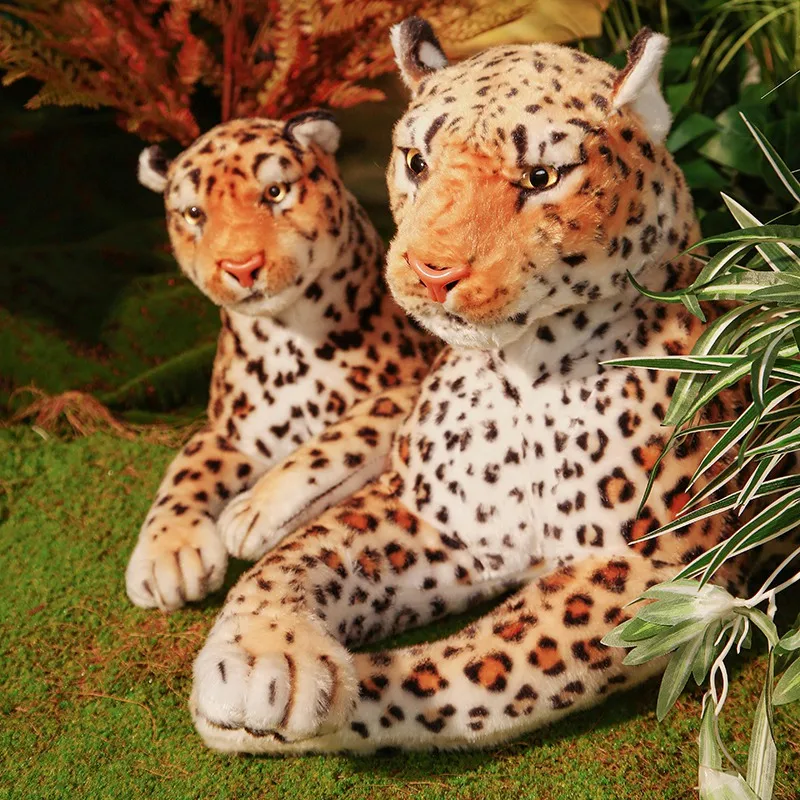 Simulation 170cm Stuffed Animals Leopard Plush Toys Soft Giant Real Life Dolls High Quality Cheetah Model for Kids Birthday Gift