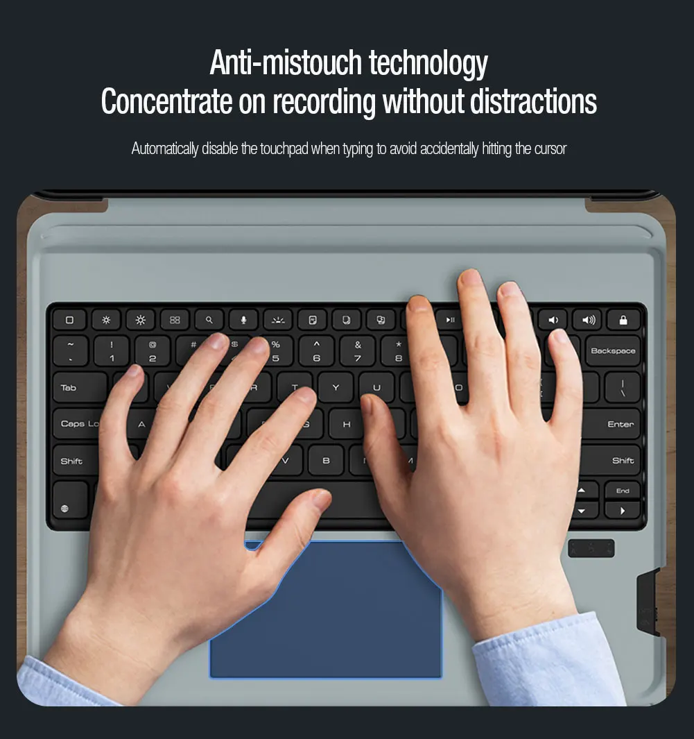 

For iPad Pro 11 2024 2025/ Pro 13 2024 2025 Nillkin Bumper Backlight Keyboard Camera Slide Cover with Stand Removable Keyboard