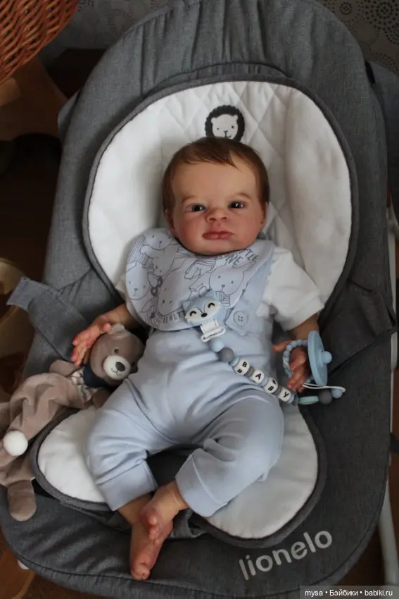 20 Inch Reborn Baby Doll Kit Lanny, Unfinished Unpainted Blank Doll Parts, Soft Touch Fresh Skin Color with Body & Eyes