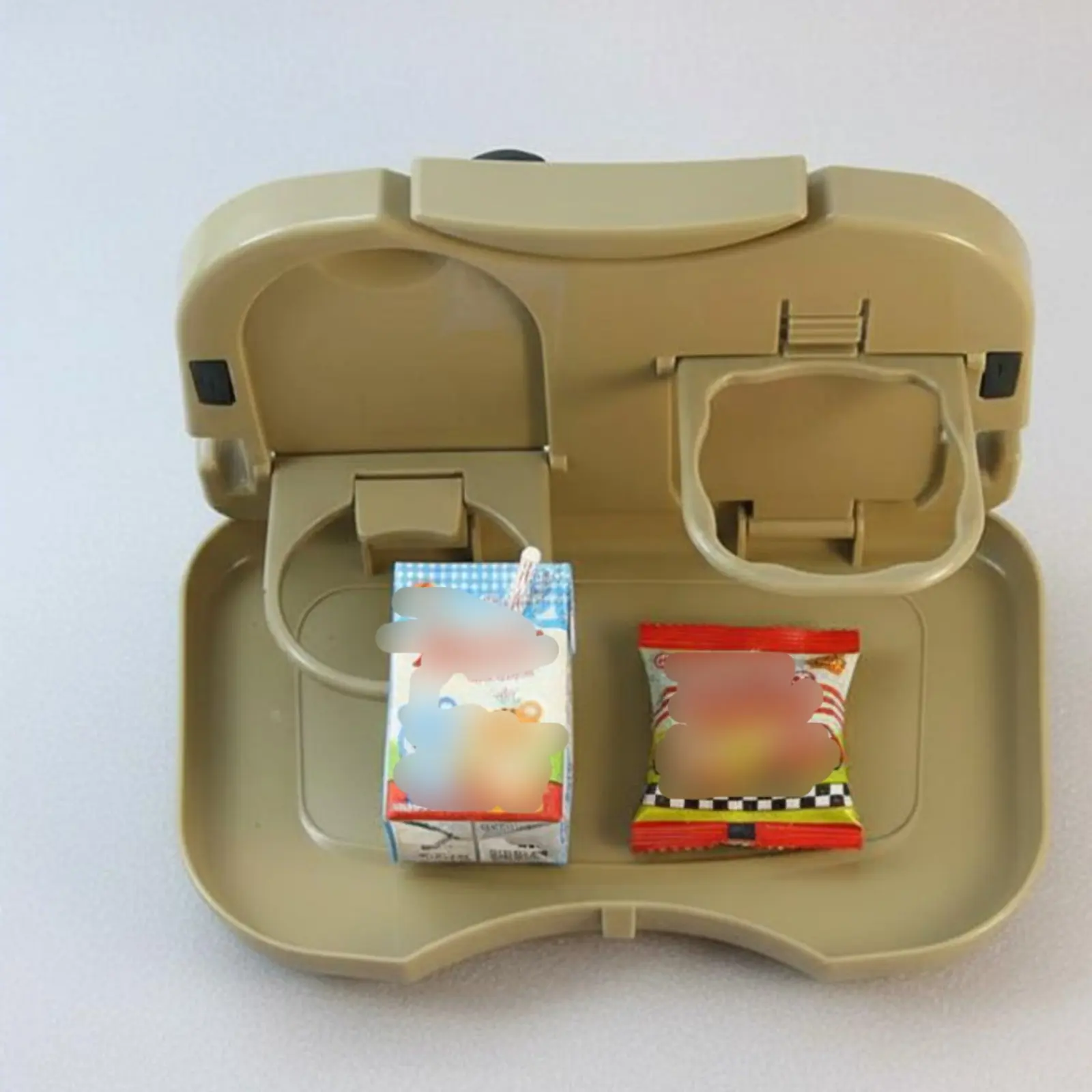 Car Rear Seat Table Space Saving Vehicle Dining Plate with Drink Holder Holder Seat Rear Storage Tray Sturdy Automotive