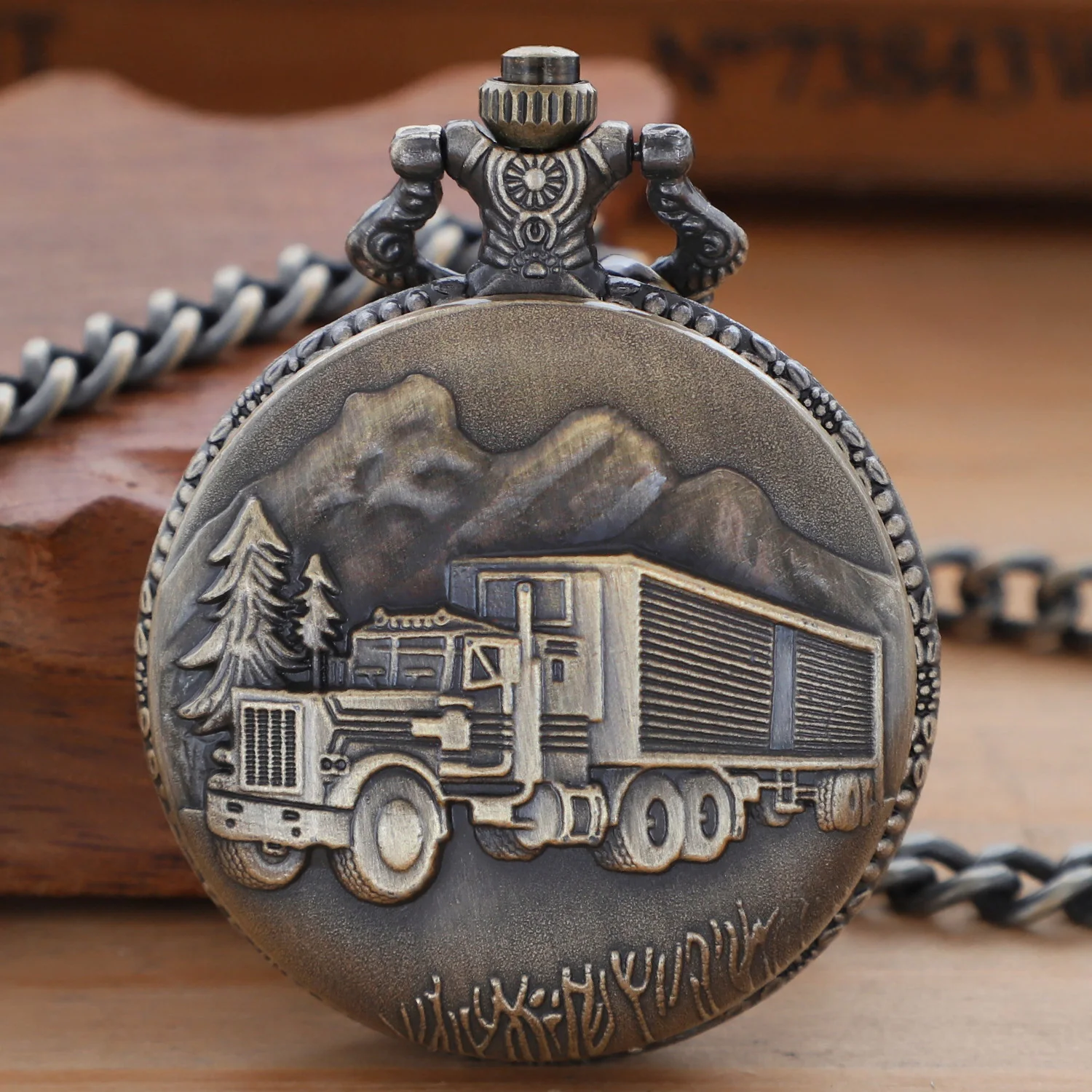 

Бронзовые карманные часы в стиле стимпанк для больших автомобилей и грузовиков с цепочкой, карманные часы для мужчин и женщин, изысканные ретро-часы Relogios