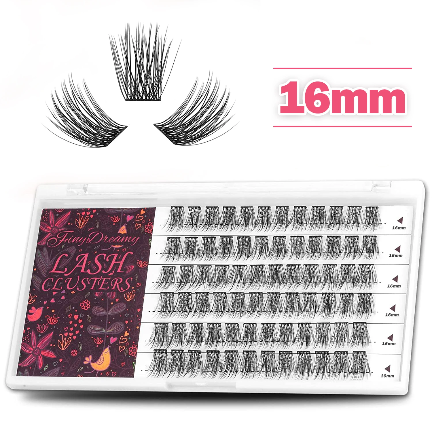 ETVITE DIY Cluster Lashes 72pcs Individual Segmented Volume Eyelash Extension Fluffy Soft Natural False Eyelashes