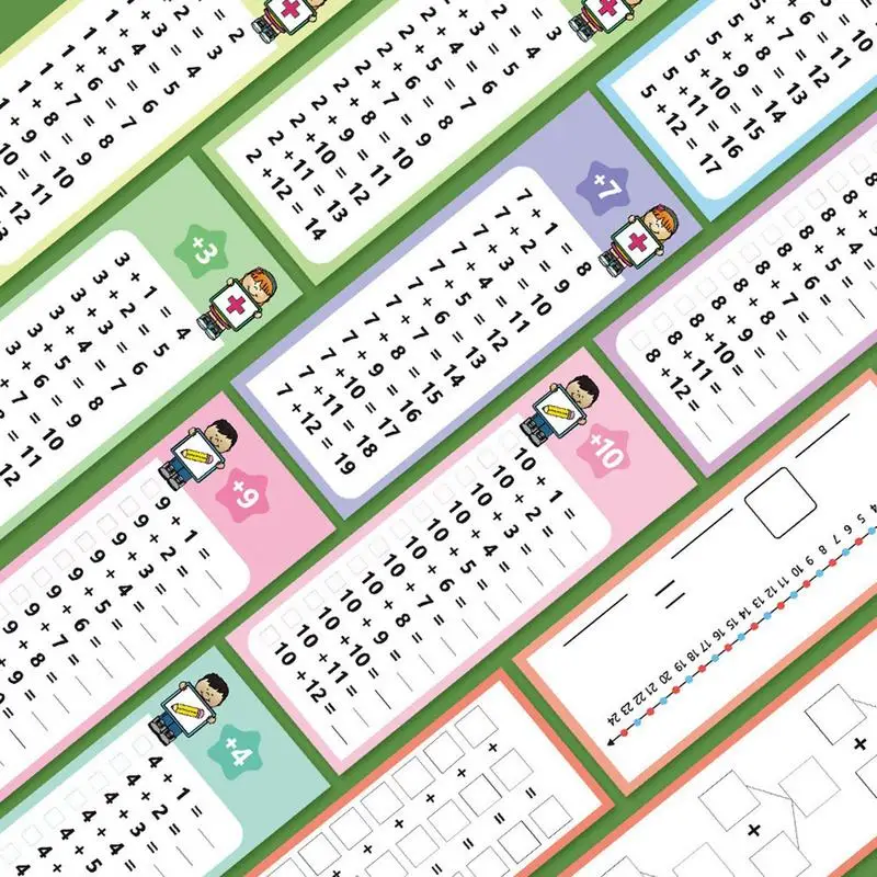 Cartes Flash de la Division 15X avec Stylos Effaçables à Sec, Aide à l'ApprentiCumbria et Multiextrêmes à Domicile