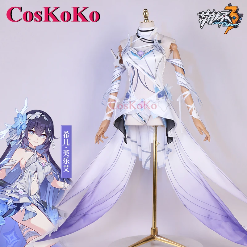 CosKoKo Seele Vollerei Cosplay Game Honkai Impact 3 Costume New Skin Sweet Elegant Dress Halloween Party Role Play Clothing