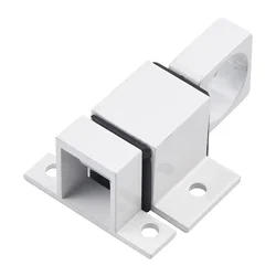 Door Bolt Latch Aluminum Alloy Black/White Window Gate Security Pull Ring Spring Bounce Door Bolt Automatic Latch Lock