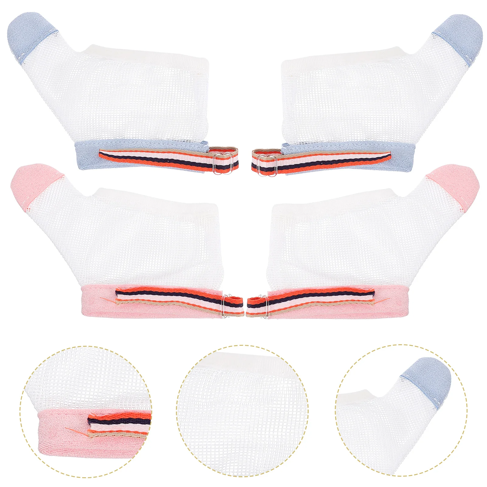 2 Pairs Protection Anti-eating Gloves Toddler Manicure Nylon Nail Sucking
