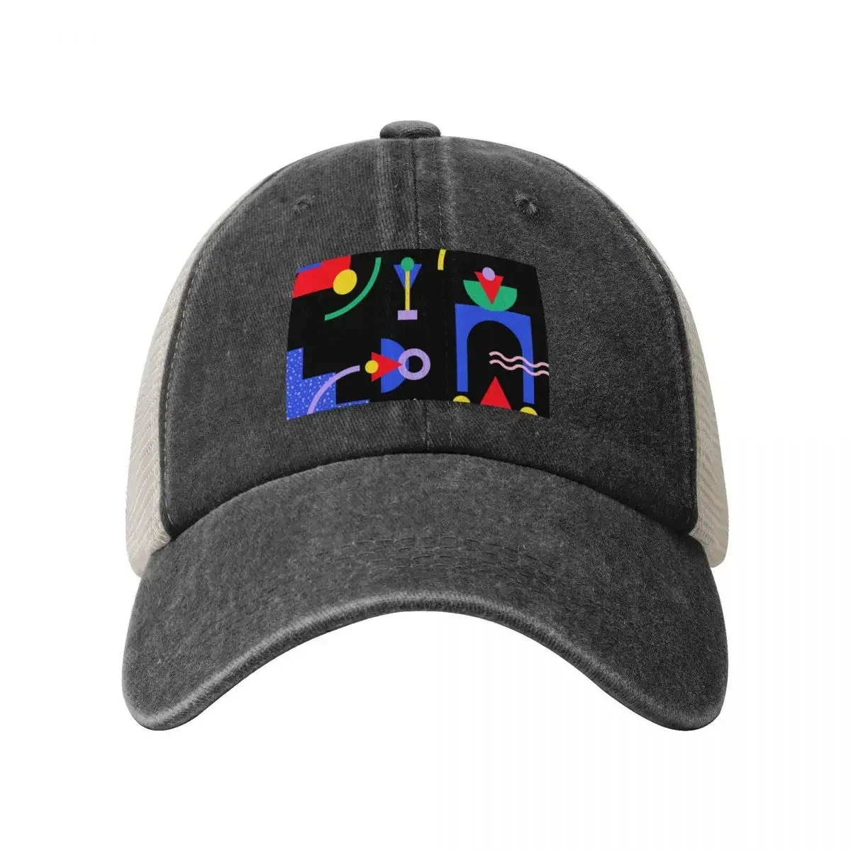 Memphis Pattern 36 - Retro 90s / 80s Cowboy Mesh Baseball Cap Rave Cap Caps Women Men's