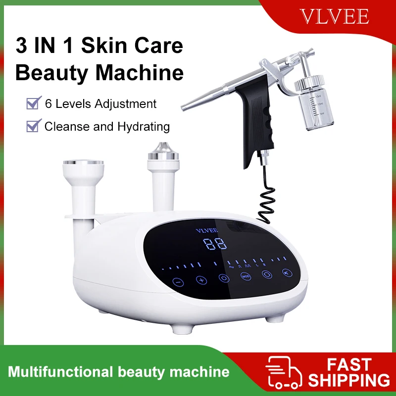 VLVEE 3 IN 1 Facial Beauty Machine Deep Cleaning Face Lifting Body SPA Massager Eye Care Home beauty device for women