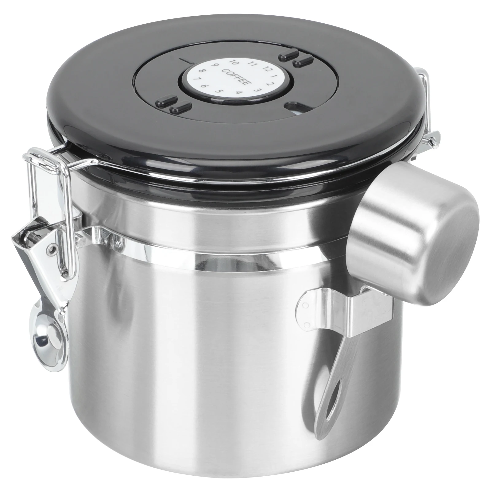 

Coffee Bean Canister Airtight Sealed Jar Stainless Steel Kitchen Office Reusable Multi-Function Canister Container Dry Foods