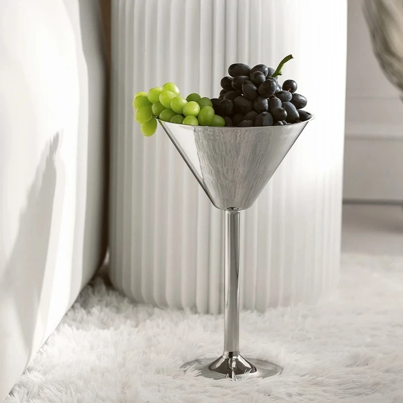 

Скандинавская ваза для фруктов из нержавеющей стали с холодильником для шампанского и вина, ведро, набор подносов, держатель для льда, подарок на новоселье для кухни