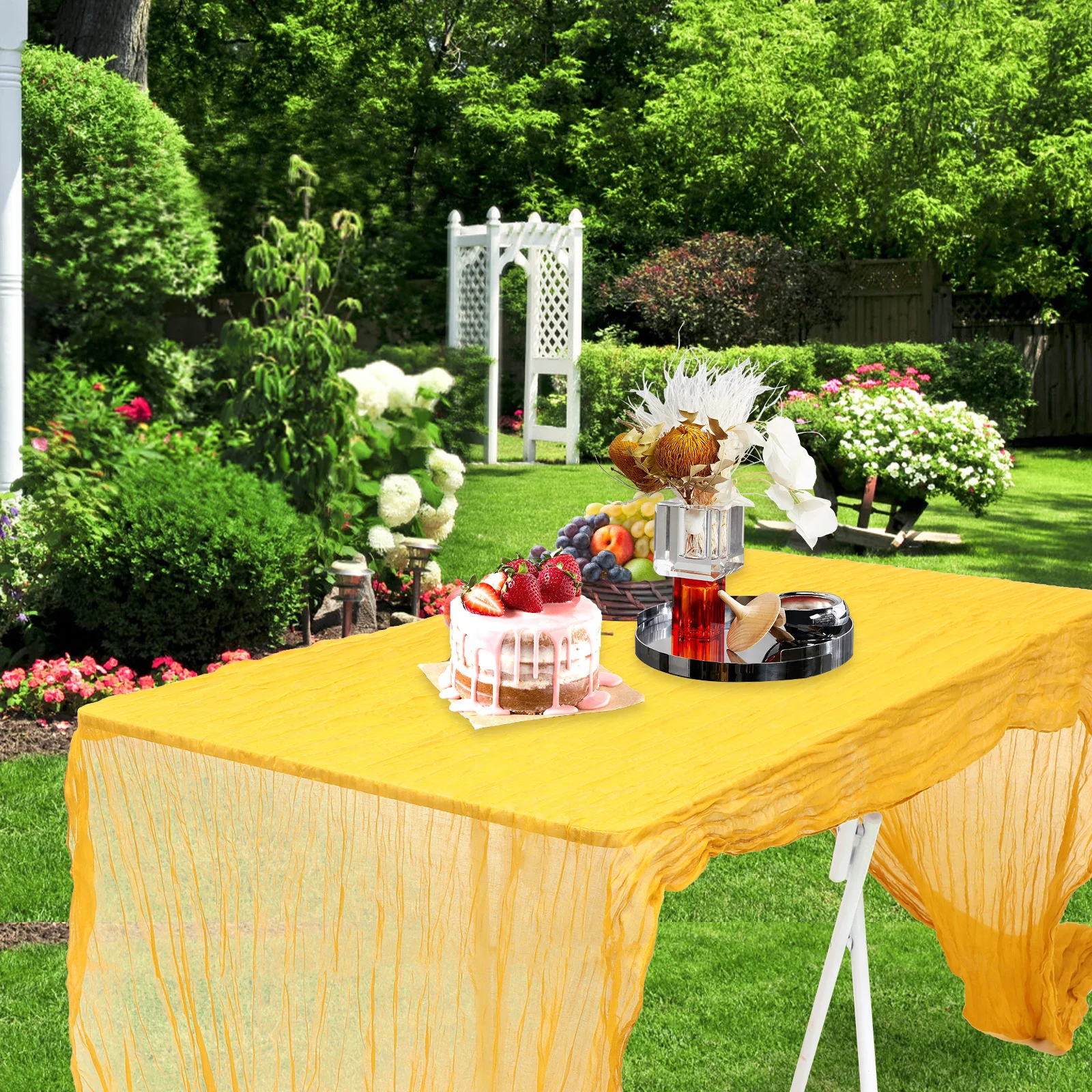 

2Pcs Boho Table Runner Long Wide Polyester Cloth for Birthday Baby Shower Wedding Party Rustic Table Decor Creative Home