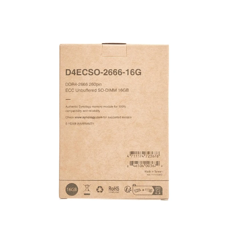 Synology SODIMM ECC RAM DDR4-2666 16GB / 4GB (D4ECSO-2666-16G) DDR4 RAM Memory Module