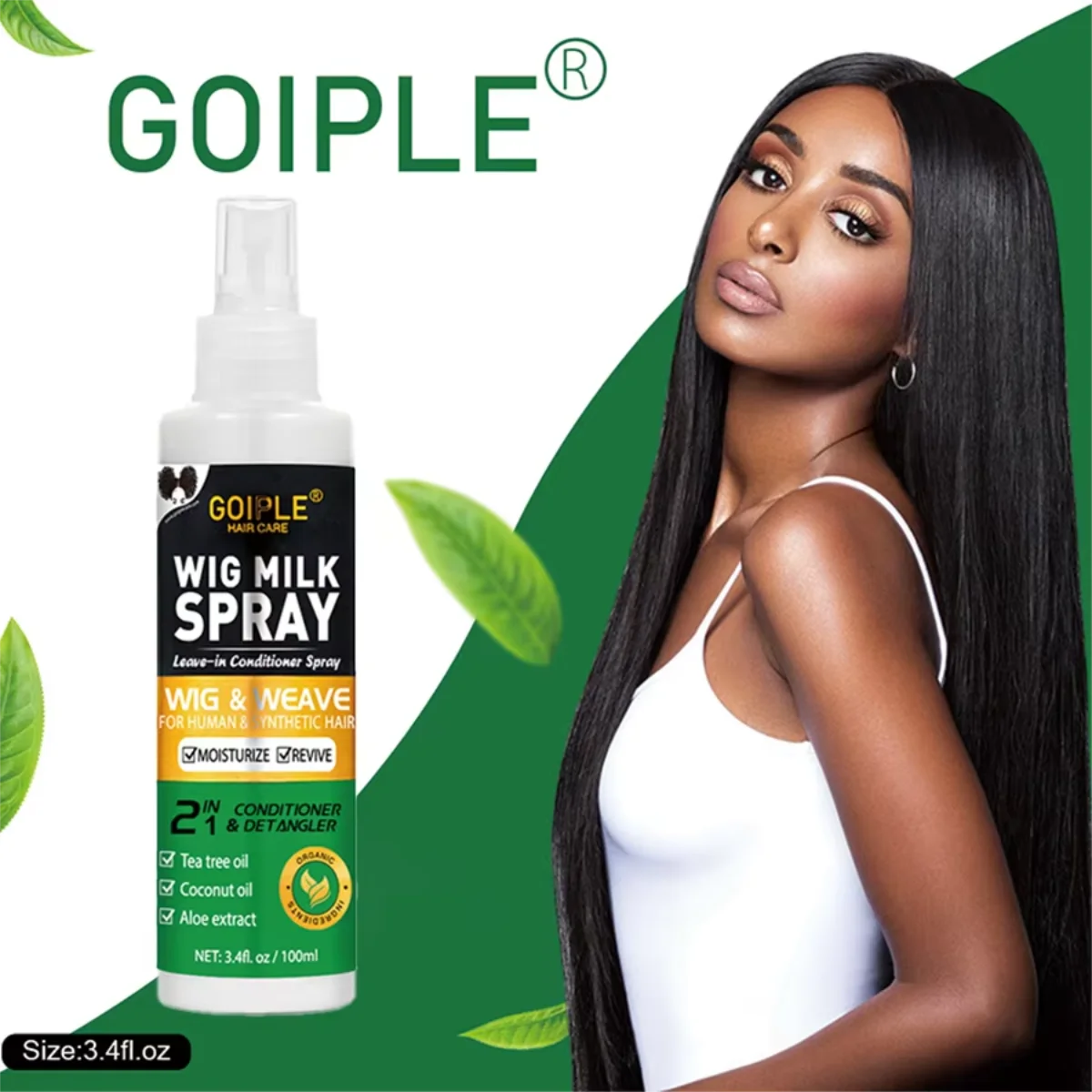 2 In 1 Professional Wig Milk Spray Leave In Conditioner Heat Protection Mist Moisturizing Wigs Care Spray for All Synthetic Hair