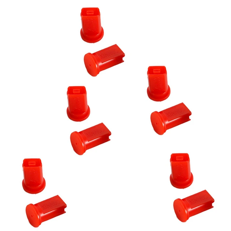 Promotion! 40PCS RC Agricultural Plant Protection UAV High Pressure Windproof Anti-Drift Flat Fan Spray Nozzles Red