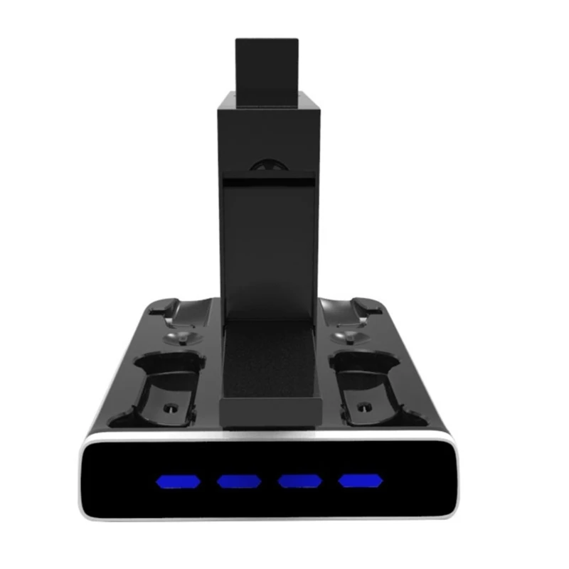 Professional Hanlde Controller Charging Dock with Cooling Fan & VR-Headset Display Stand ABS Suitable for PS VR2- Drop shipping