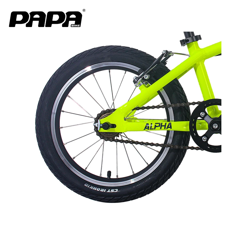 PAPABIKE ALPHA Single Speed Mountain Bike per bambini in lega di alluminio bicicletta per bambini nuovo Design 16 "corsa Ultra leggera