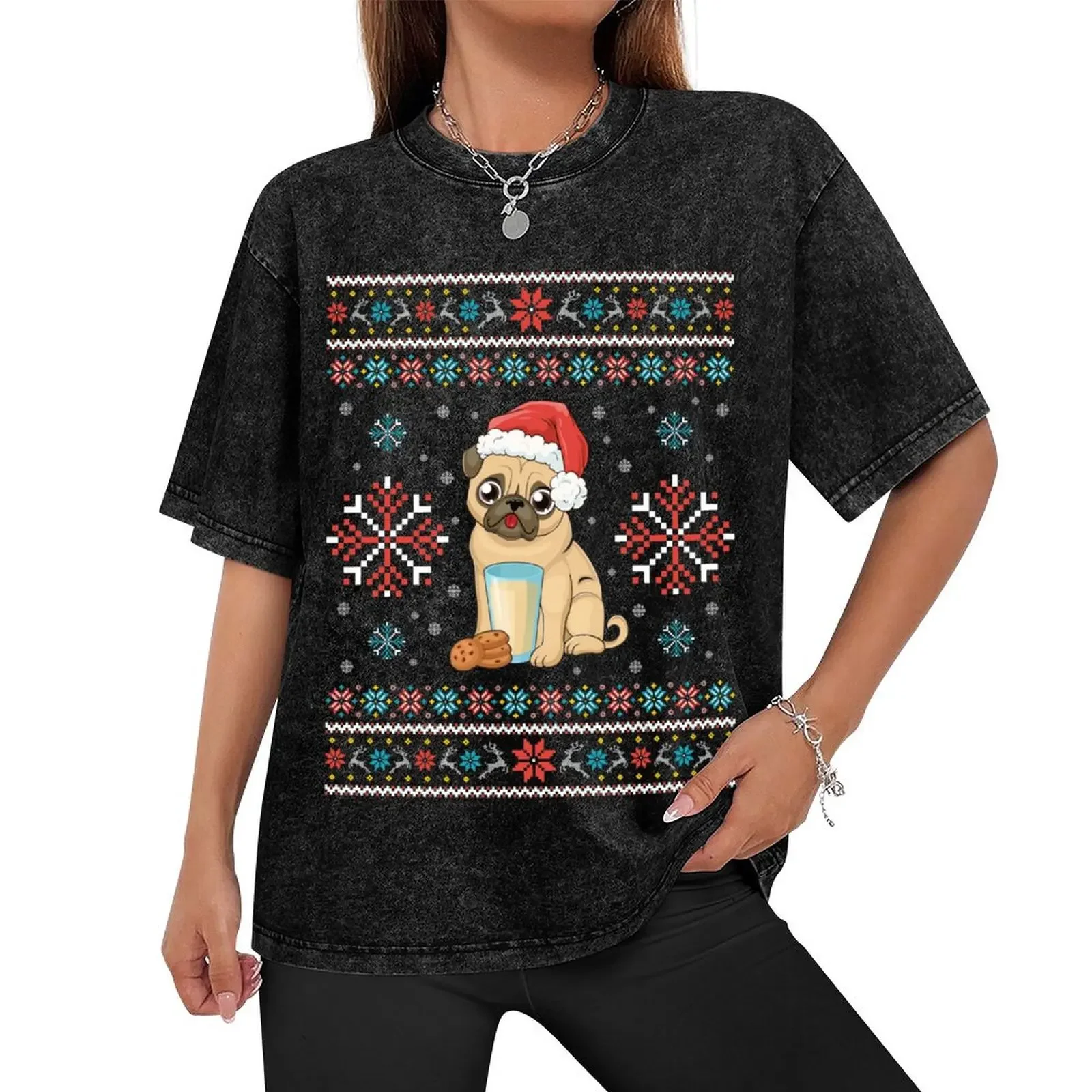 Not so Ugly Christmas Pug Merry Xmas T-Shirt rapper graphic tees anime stuff hippie clothes mens graphic t-shirts hip hop