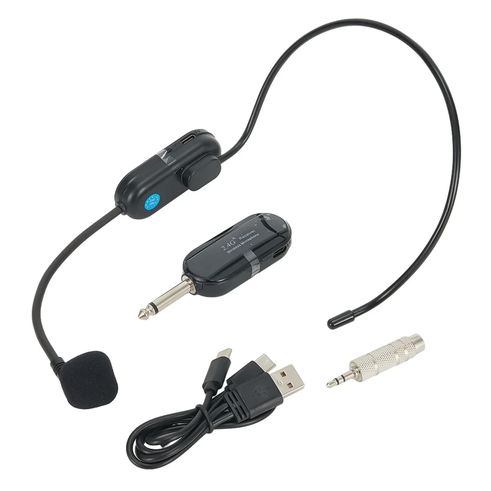 Микрофонный передатчик для гарнитуры 100 Гц-15 кГц 2,4 футов ГГц 6-8 часов наружный диапазон речи с USB-кабелем беспроводной адаптер GFSK